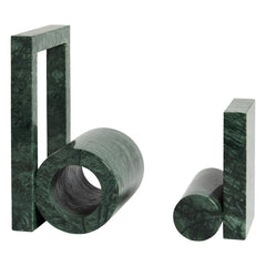 Marble Desk Accessories Decorative Green Marble Bookends