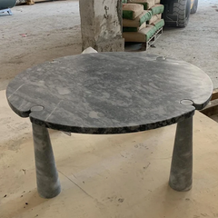 Grey Marble Coffee Table, Silver Grey Marble Side Table, Marble Table, Custom Order Table