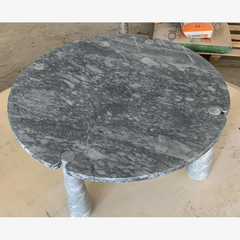 Grey Marble Coffee Table, Silver Grey Marble Side Table, Marble Table, Custom Order Table