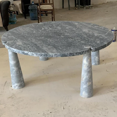 Grey Marble Coffee Table, Silver Grey Marble Side Table, Marble Table, Custom Order Table