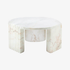 Modern Design Round Marble Coffee Table Living Room Stone Furniture Caravel Marble Coffee Table