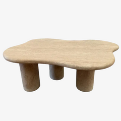 Luxury design coffee table modern type living room stone furture beige travertine coffee tables