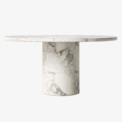 Luxury Round Dining Table Arabescato Marble Travertine Console Table Natural Stone Furniture