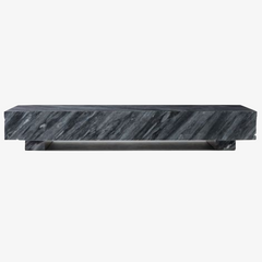 Rectangular Gray Marble Coffee Table Living Room Natural Stone Furniture