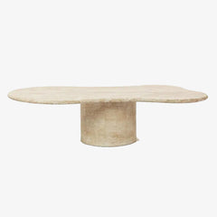 Stone Coffee Table with Cylinder Pedestal Base luxury living room furniture coffee tables