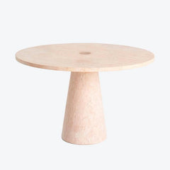 Customized Home Furniture Dining Room Table Sets Pink Marble Inside Out Dining Table