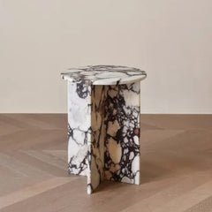 Calacatta Viola Side Table for Living Room Home decor Customized Stone Furniture