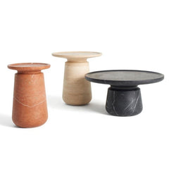 Medium Marble Altana Side Table Travertine Black Marble Altana Small Medium Large Side Tables