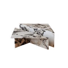 Triangle Coffee Table set of 2 Calacatta Viola coffee table quality low price good price small table coffee
