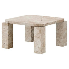 Factory Directly Sale Atlas coffee table 60 x 60 cm unfilled travertine Coffee Table