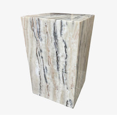 Modern Strip Veins Multicolor Onyx Plinths Pedestal Stand Display Transparent Onyx Marble Plinth Table