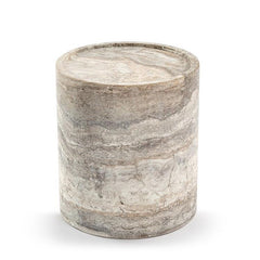 Natural Stone Furniture Home Decor Side Coffee Table Christmas Gift Siver Grey Travertine Plinth