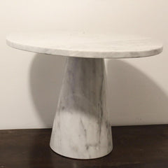 Italian White Marble Eros Series Side Table for Living Room Luxury Carrara Coffee Tables