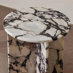 Calacatta Viola Side Table for Living Room Home decor Customized Stone Furniture