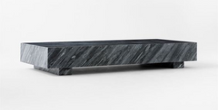 Rectangular Gray Marble Coffee Table Living Room Natural Stone Furniture
