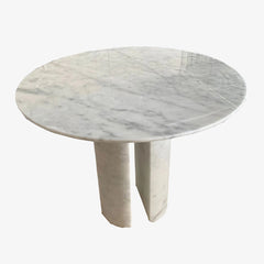 Luxury Home Furniture Living Room Round Cararra White Marble Coffee Side Table