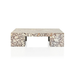 Square Coffee Table Calacatta Viola Marble Table Living Room Furniture