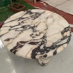 Luxury Design Stone Furniture Calacatta Viola Marble Coffee Tables