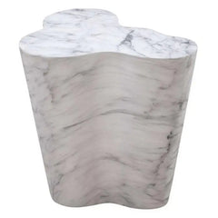 Side Tables for Living Room Luxury Furniture Italian Carrara White Marble Tall Side Tables