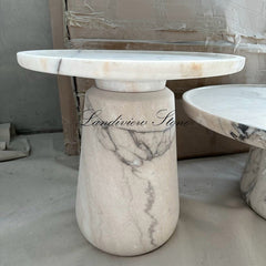 Medium Marble Altana Side Table Travertine Black Marble Altana Small Medium Large Side Tables