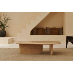 Luxury Stone Furniture for the Living Room Home Travertine Form Coffee Tables