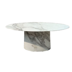 Luxury Volakas Arabescato White marble design dining room furniture White Marble dining tables