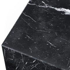 New Arrivals Natural Stone Furniture Nero Marquina Black Marble Block Coffee Table