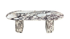 Luxury Customized Italy Stone Top Big Dining Table Calacatta Viola Marble Oval Dining Table 240cm