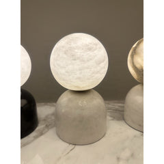 Nordic Dark Green Marble Spanish Alabaster Stone Table Lamps