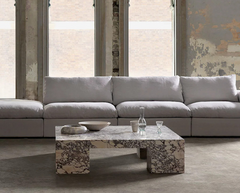 Square Coffee Table Calacatta Viola Marble Table Living Room Furniture