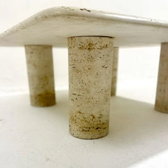 Marble Stone Living Room Furniture Mid-Century Italian Square Coffee Travertine Table