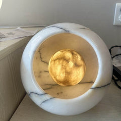 Spanish Alabaster Marble Table Lamps