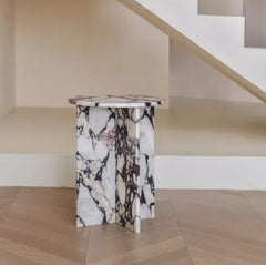 Calacatta Viola Side Table for Living Room Home decor Customized Stone Furniture