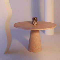 Customized Home Furniture Dining Room Table Sets Pink Marble Inside Out Dining Table
