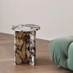 Calacatta Viola Side Table for Living Room Home decor Customized Stone Furniture