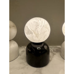 Nordic Dark Green Marble Spanish Alabaster Stone Table Lamps