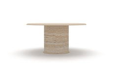 Carved Dining Table Beige Travertine Table Living Room Interior Stone Furniture