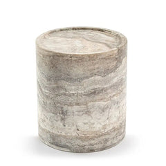 Natural Stone Furniture Home Decor Side Coffee Table Christmas Gift Siver Grey Travertine Plinth