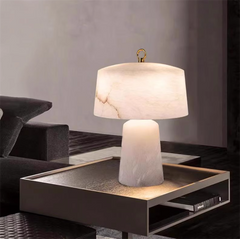 Modern Personality Natural Stone Lamp Bedroom Living Room Decorative Alabaster Marble Nightstand Lamp