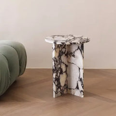 Calacatta Viola Side Table for Living Room Home decor Customized Stone Furniture