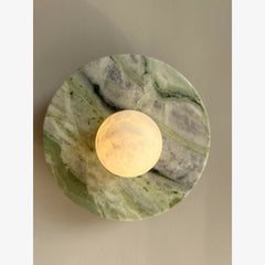 Nordic Green Marble Stone Lamps Living Room Bedroom Home Decor Alabaster White marble Wall Lamps