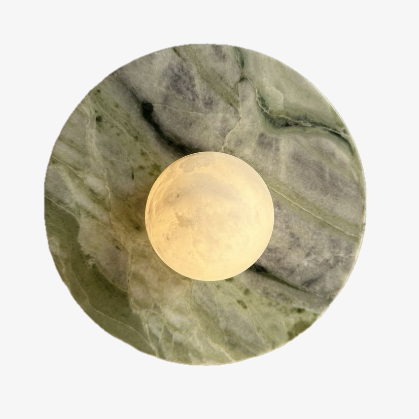Nordic Green Marble Stone Lamps Living Room Bedroom Home Decor Alabast ...