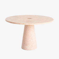 Customized Home Furniture Dining Room Table Sets Pink Marble Inside Out Dining Table