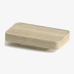 OEM Classic Living Room Furniture Natural Marble Stone Beige Travertine Vitolo Carved Coffee Tables