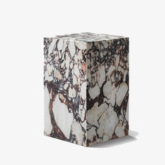 The industry wholesale price corner side table Calacatta Viola Marble Plinth Block Tall End Table